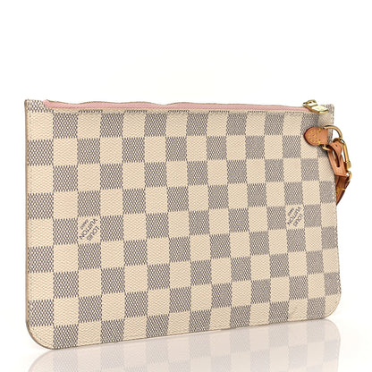 Louis Vuitton Damier Azur Neverfull MM GM Pochette Rose Ballerine 3 of 7
