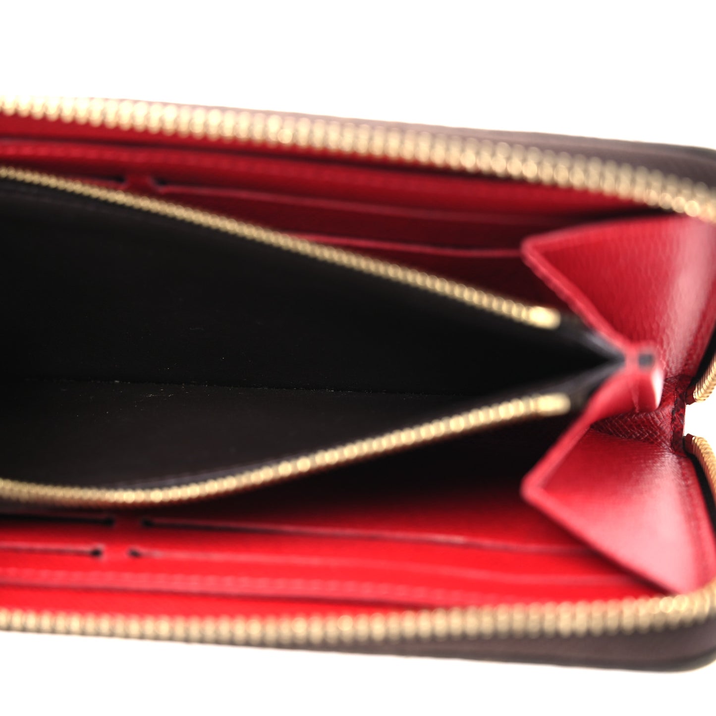 Damier Ebene Clemence Wallet Cherry