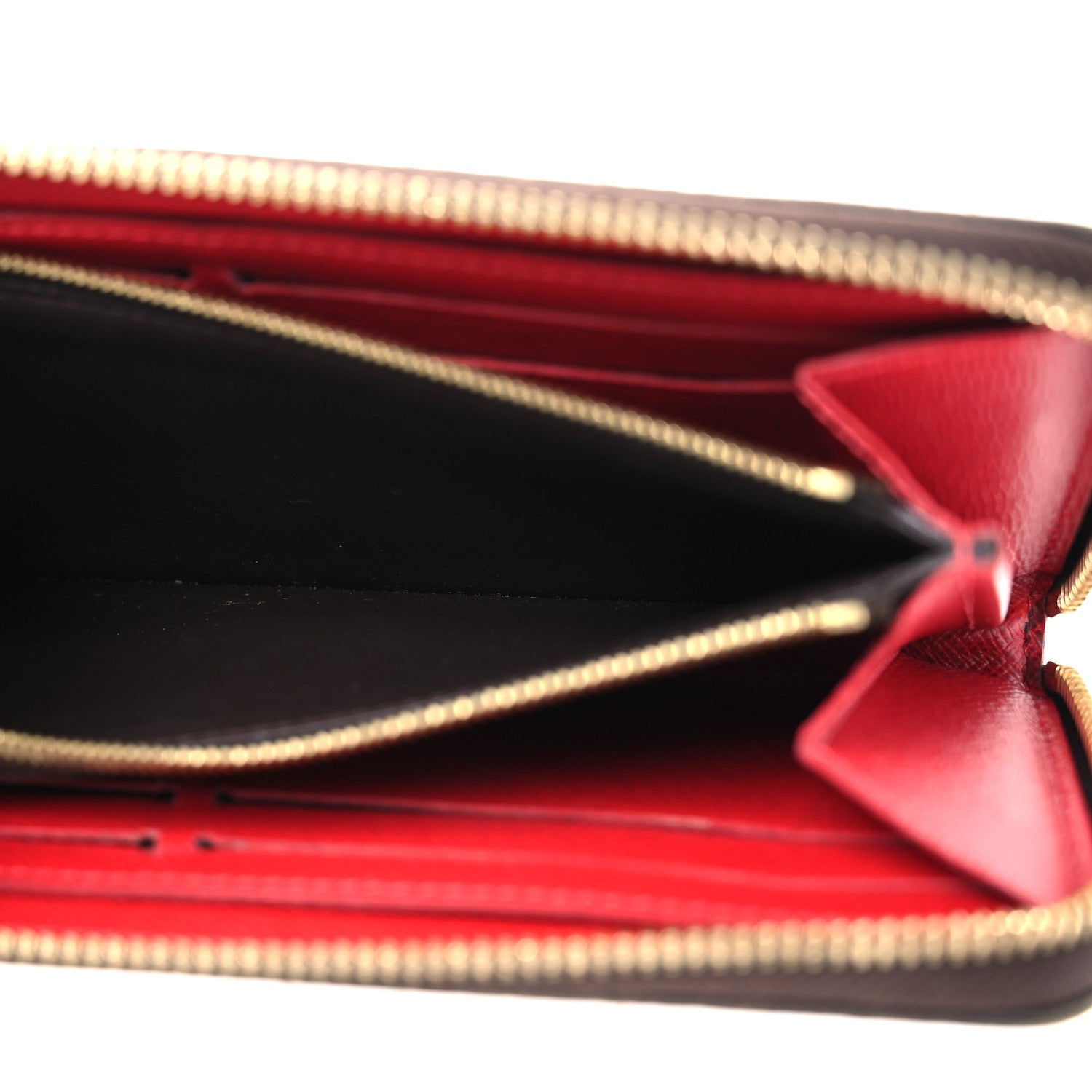 Louis Vuitton Damier Ebene Clemence Wallet Cherry 7 of 14