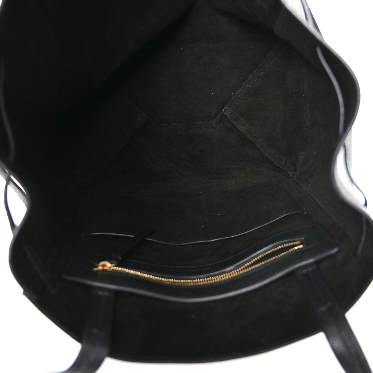 Celine Soft Grained Calfskin Small Belt Cabas Phantom Black 5 of 9