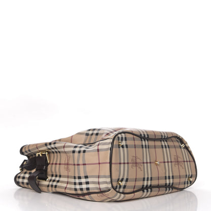 Burberry Haymarket Check Medium Walden Belted Hobo Chocolate 4 of 12