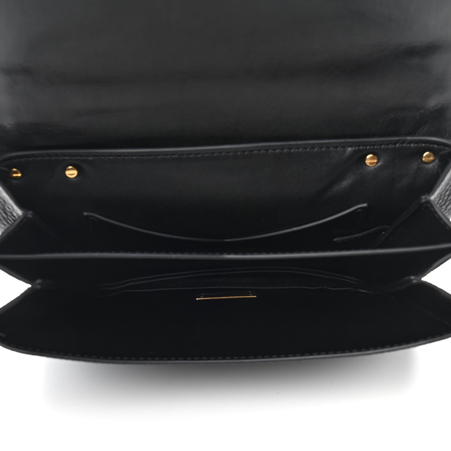 Bottega Veneta Calfskin Mount Envelope Bag Black 5 of 9