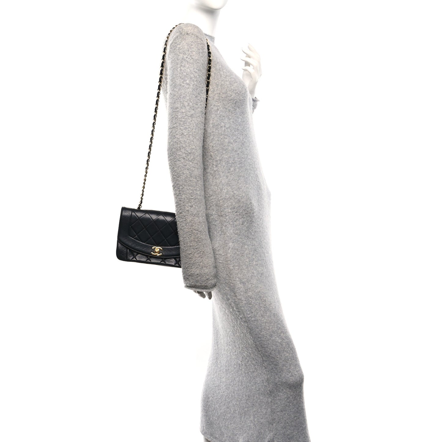 Lambskin Quilted Small Single Flap Black