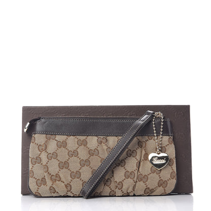 Gucci Monogram Hearts Wristlet Dark Brown 10 of 10