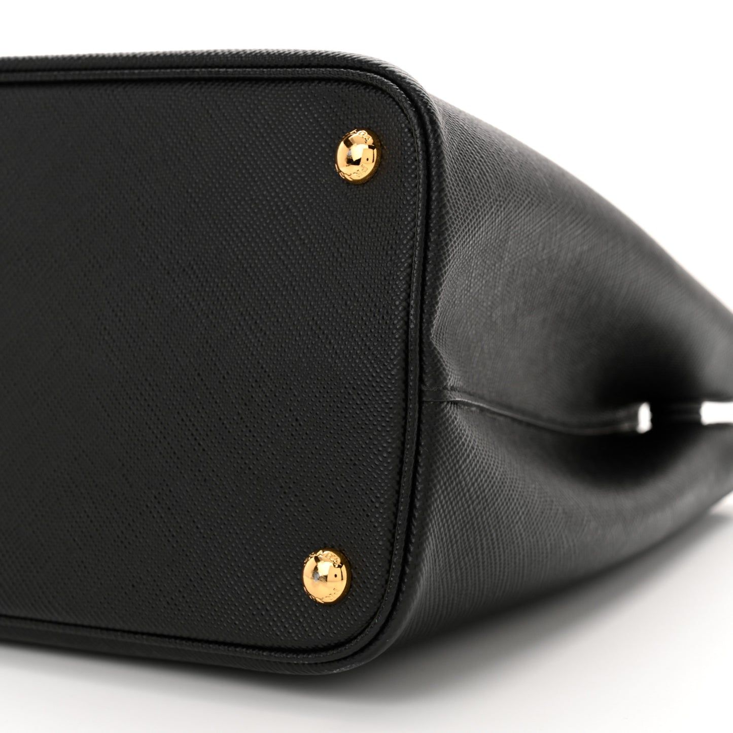 Saffiano Cuir Medium Double Bag Black Mughetto