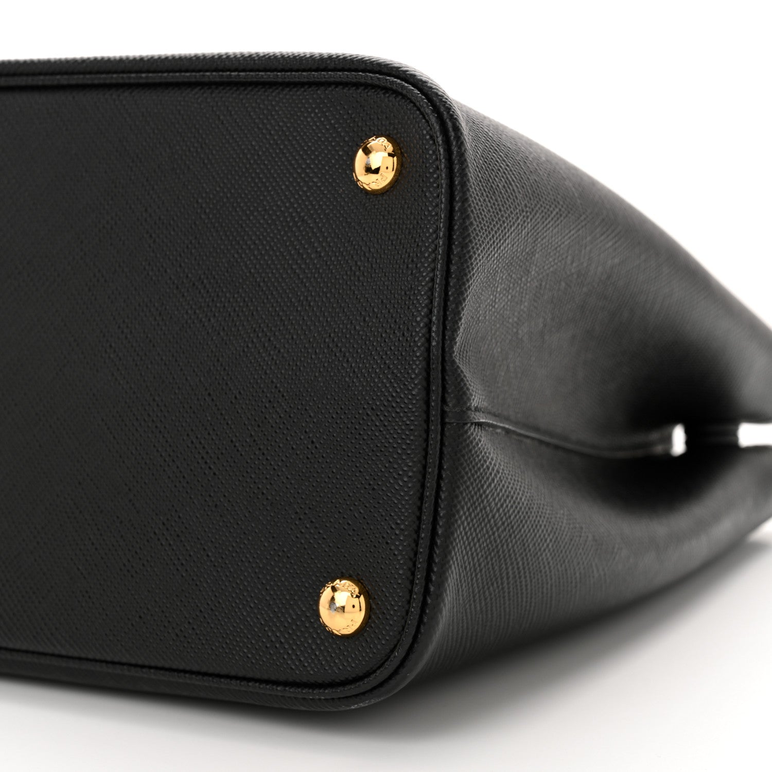 Prada Saffiano Cuir Medium Double Bag Black Mughetto 9 of 10