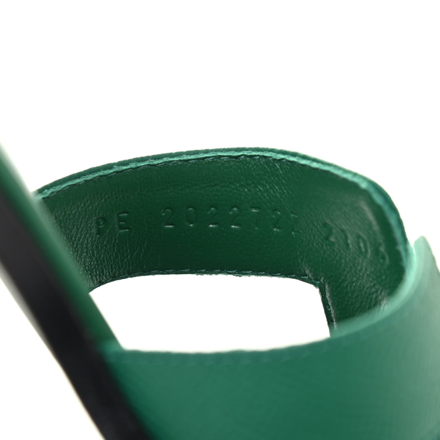 Hermes Epsom Oran Sandals 38.5 Malachite 5 of 5