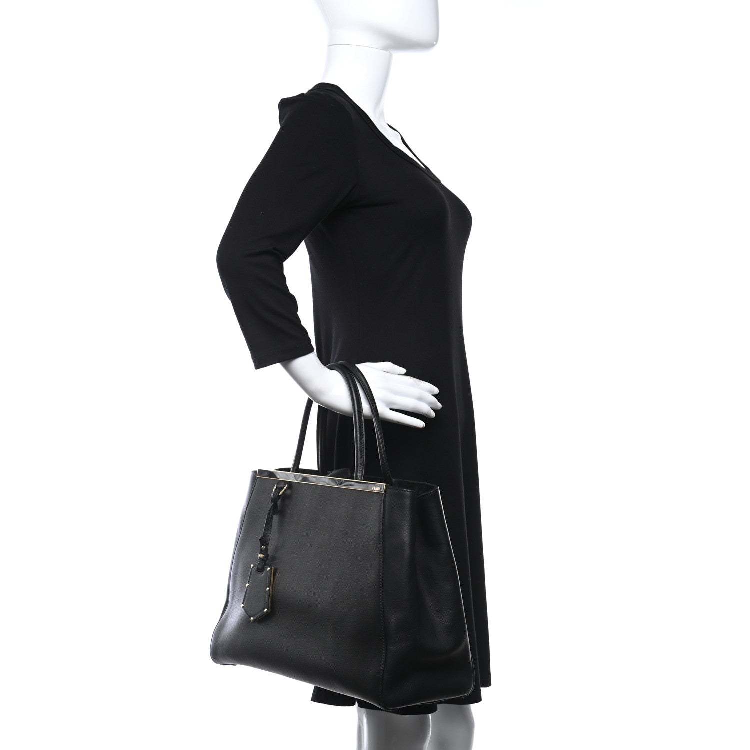 Fendi Vitello Elite Regular 2Jours Tote Black 2 of 18
