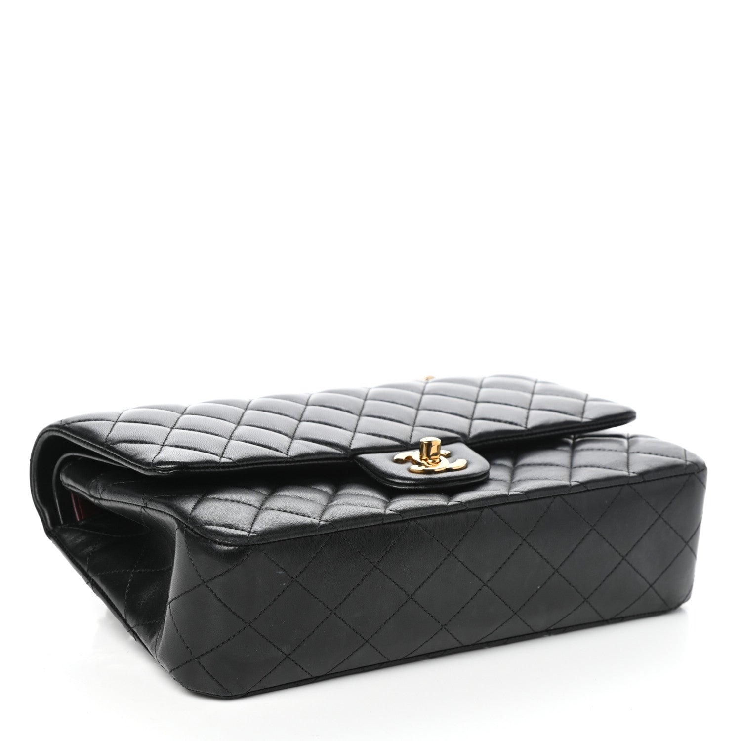 Chanel Lambskin Quilted Medium Double Flap Black 4 of 10
