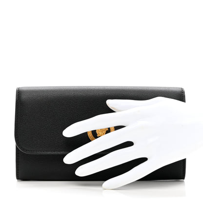 Versace Calfskin Medusa Continental Wallet Black 2 of 6