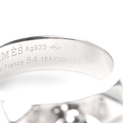 Hermes Sterling Silver PM Collier De Chien Ring 54 6.75 5 of 6