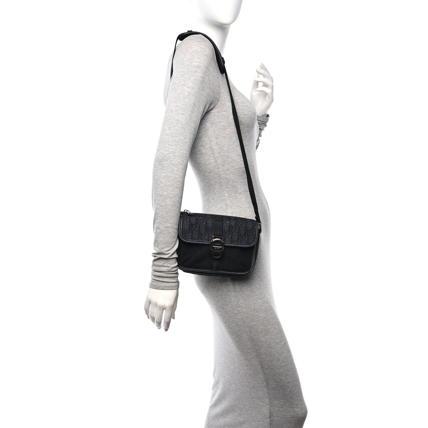 Christian Dior Oblique Jacquard Mini Dior 8 With Strap Black Multicolor 2 of 12