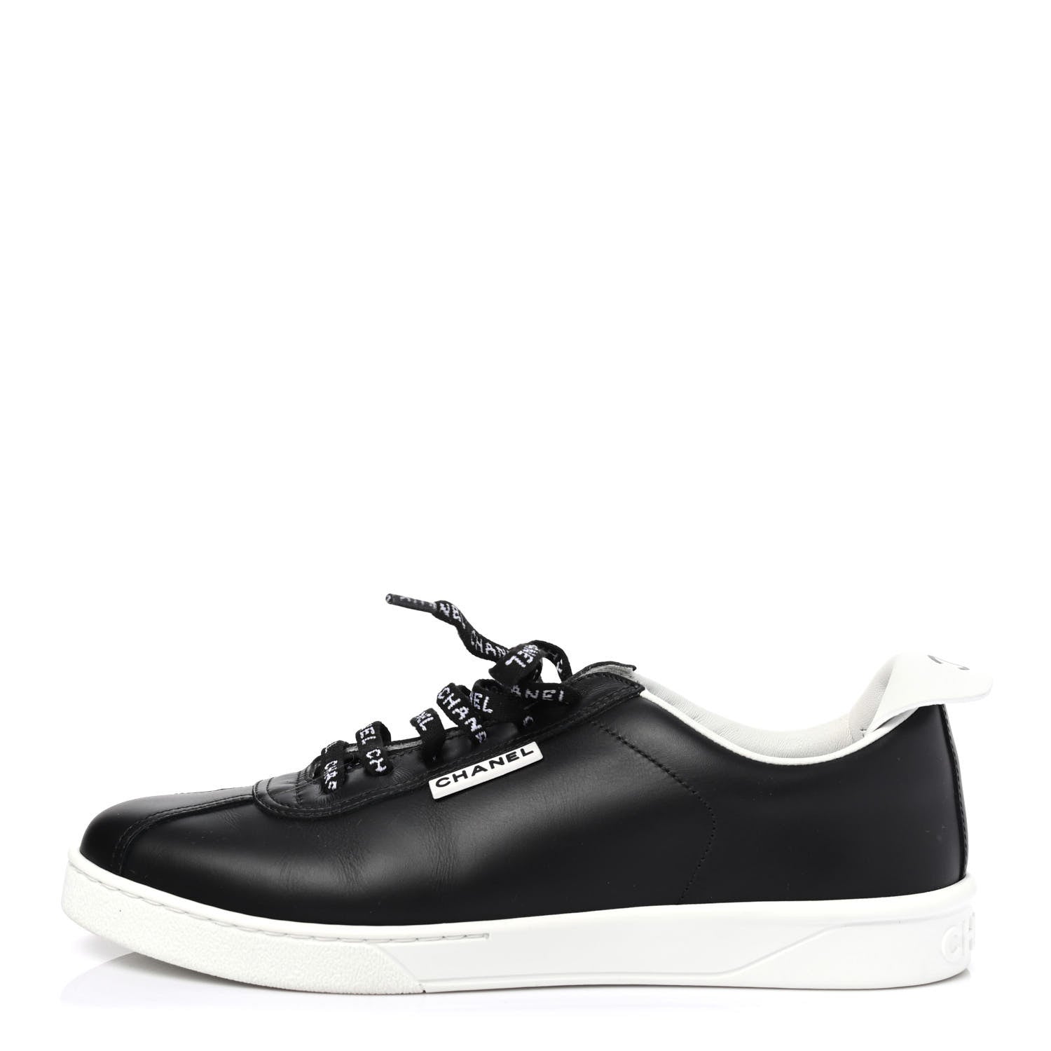 Chanel Calfskin CC Womens Sneakers 39.5 Black 1 of 4