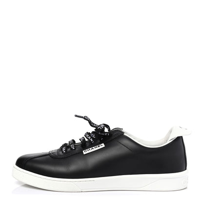 Chanel Calfskin CC Womens Sneakers 39.5 Black 1 of 4