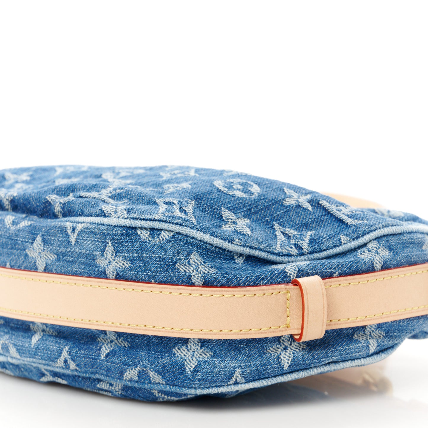 Monogram Denim Croissant MM Blue