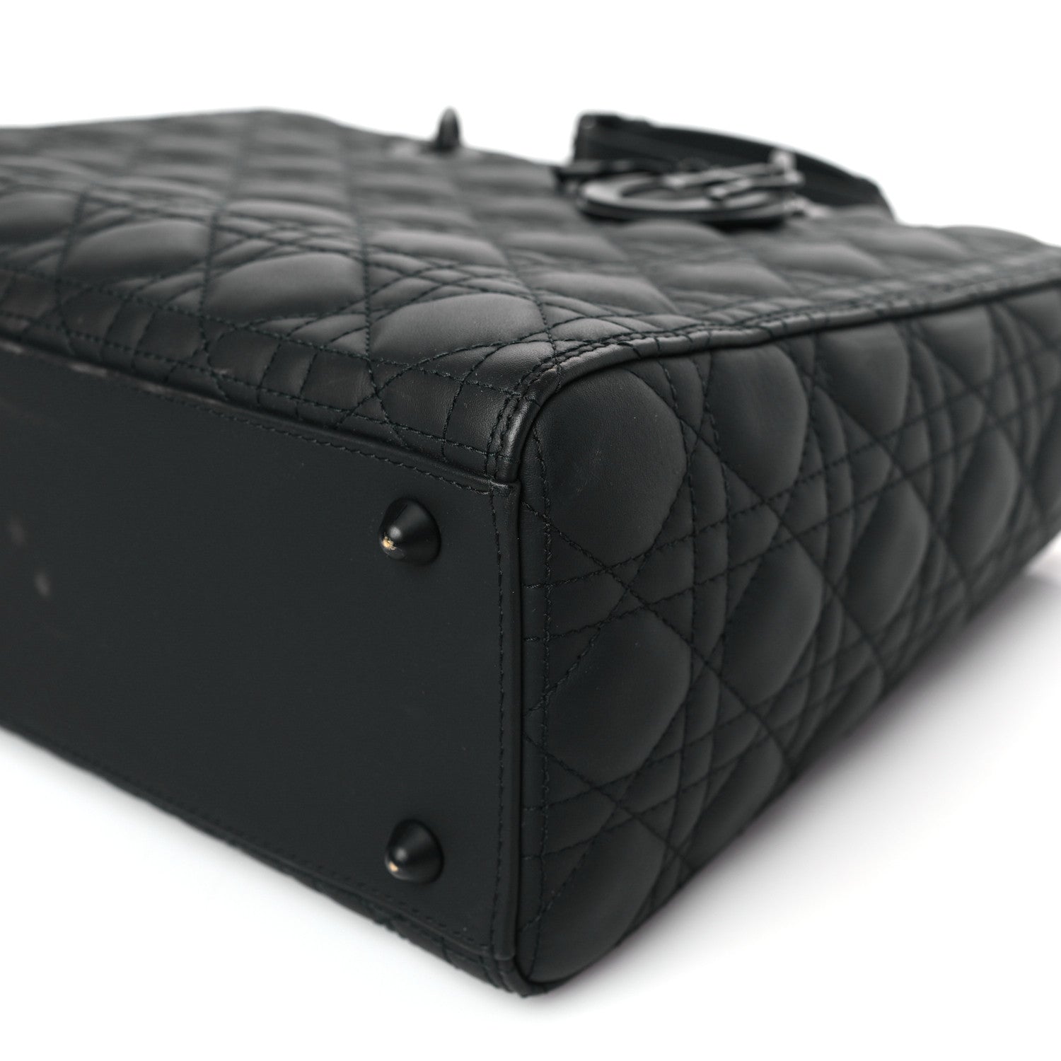 Christian Dior Ultra Matte Calfskin Cannage Large Lady Dior Black 9 of 9