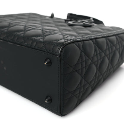Christian Dior Ultra Matte Calfskin Cannage Large Lady Dior Black 9 of 9
