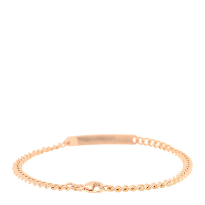 Tiffany 18K Rose Gold Diamond Micro Link ID Chain Bracelet 2 of 3