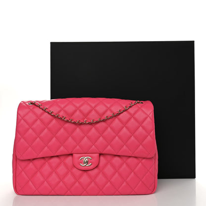 Chanel Caviar Quilted XXL Travel Flap Bag Dark Pink 11 of 11