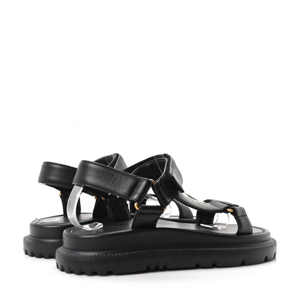 Christian Dior Lambskin D-Wave Sandals 38 Black 5 of 10