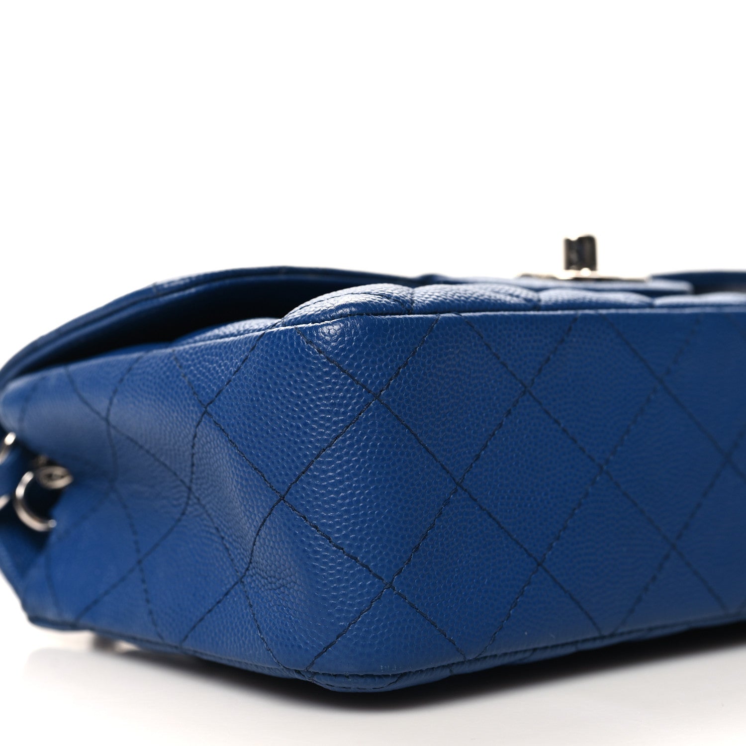 Chanel Caviar Quilted Mini Rectangular Flap Blue 9 of 11