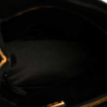 Miu Miu Calfskin Madras Shoulder Bag Black 5 of 12