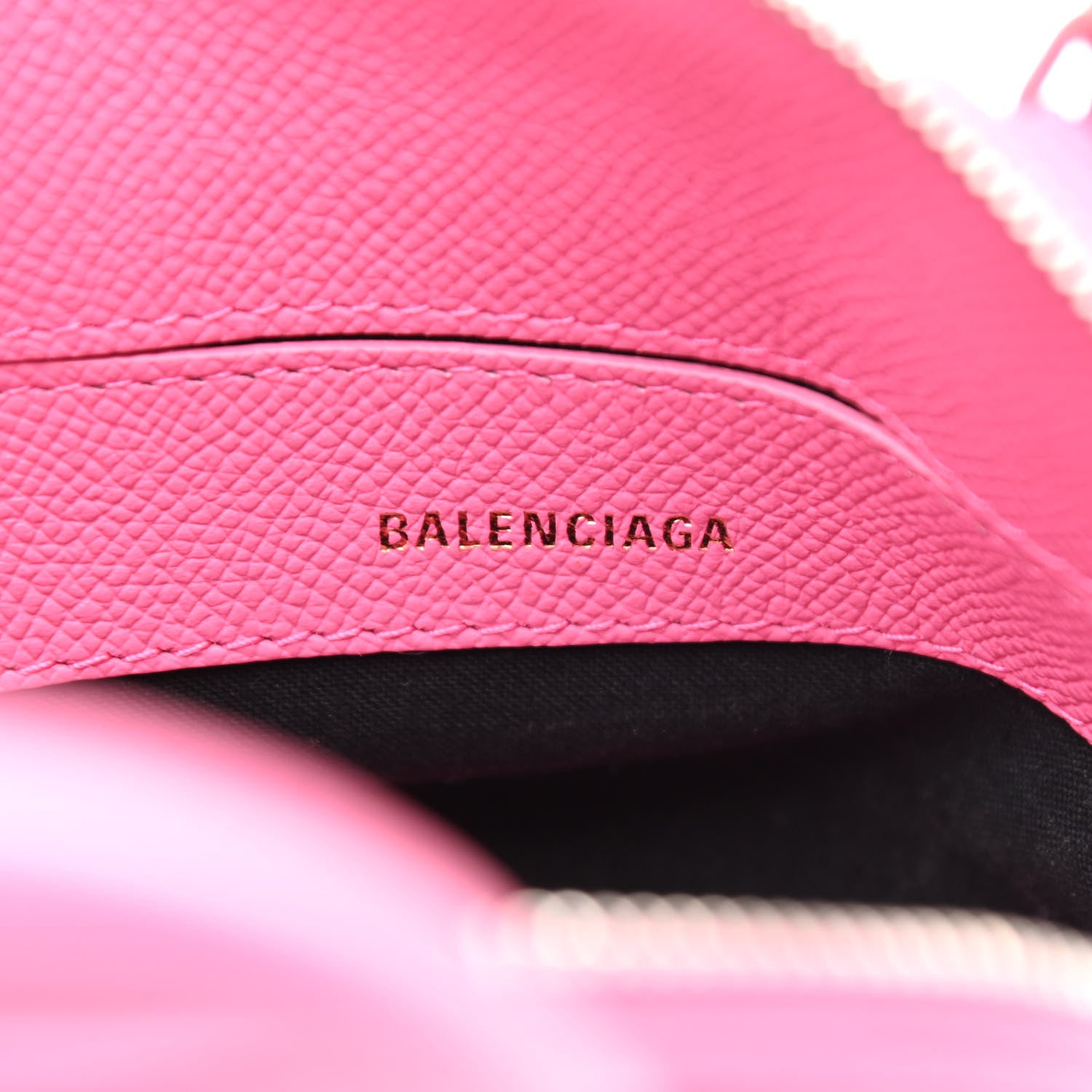 Balenciaga Signature Grained Calfskin Logo XXS Ville Top Handle Bag Rose Bubblegum Black 6 of 10