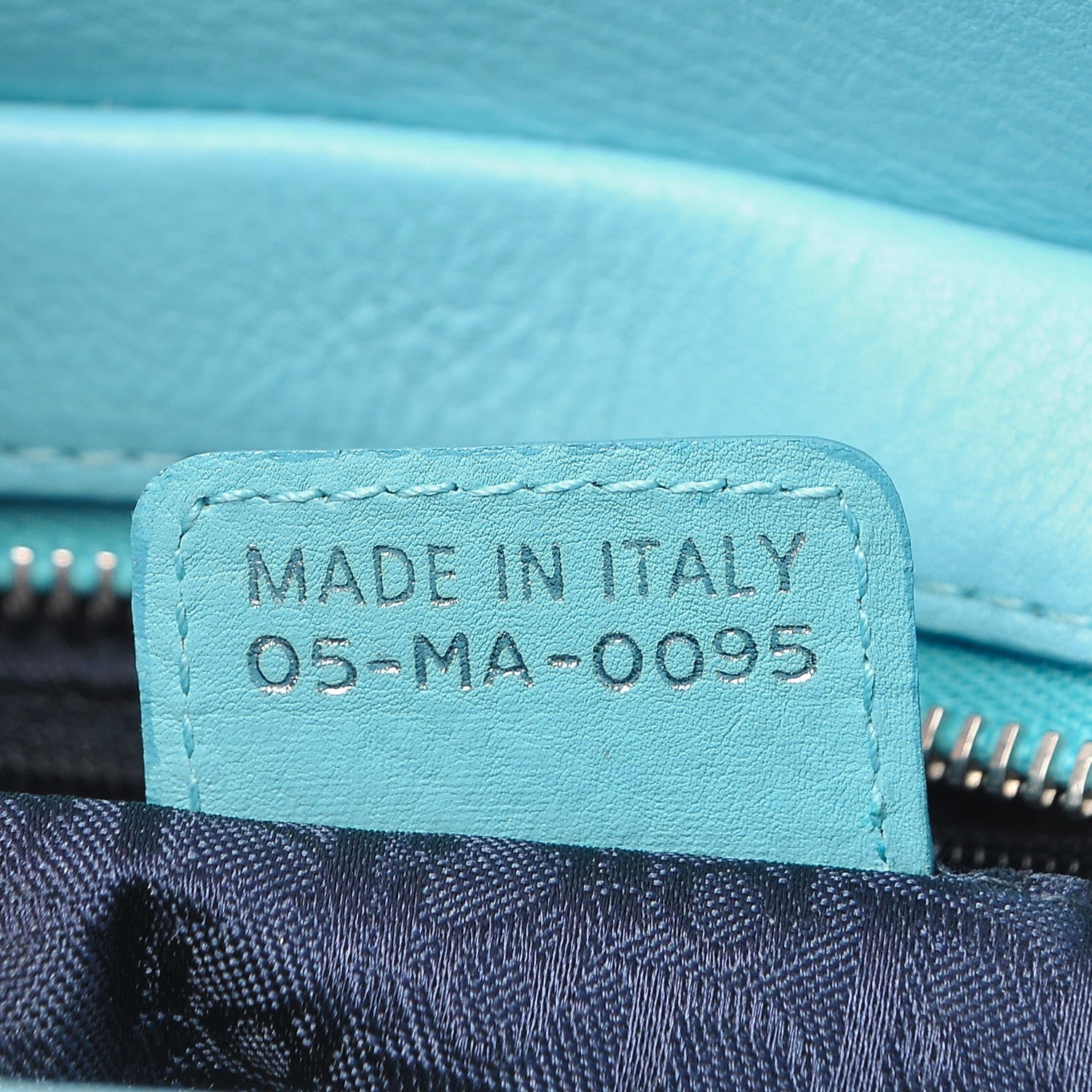 Christian Dior Calfskin Cannage Tote Turquoise 6 of 17