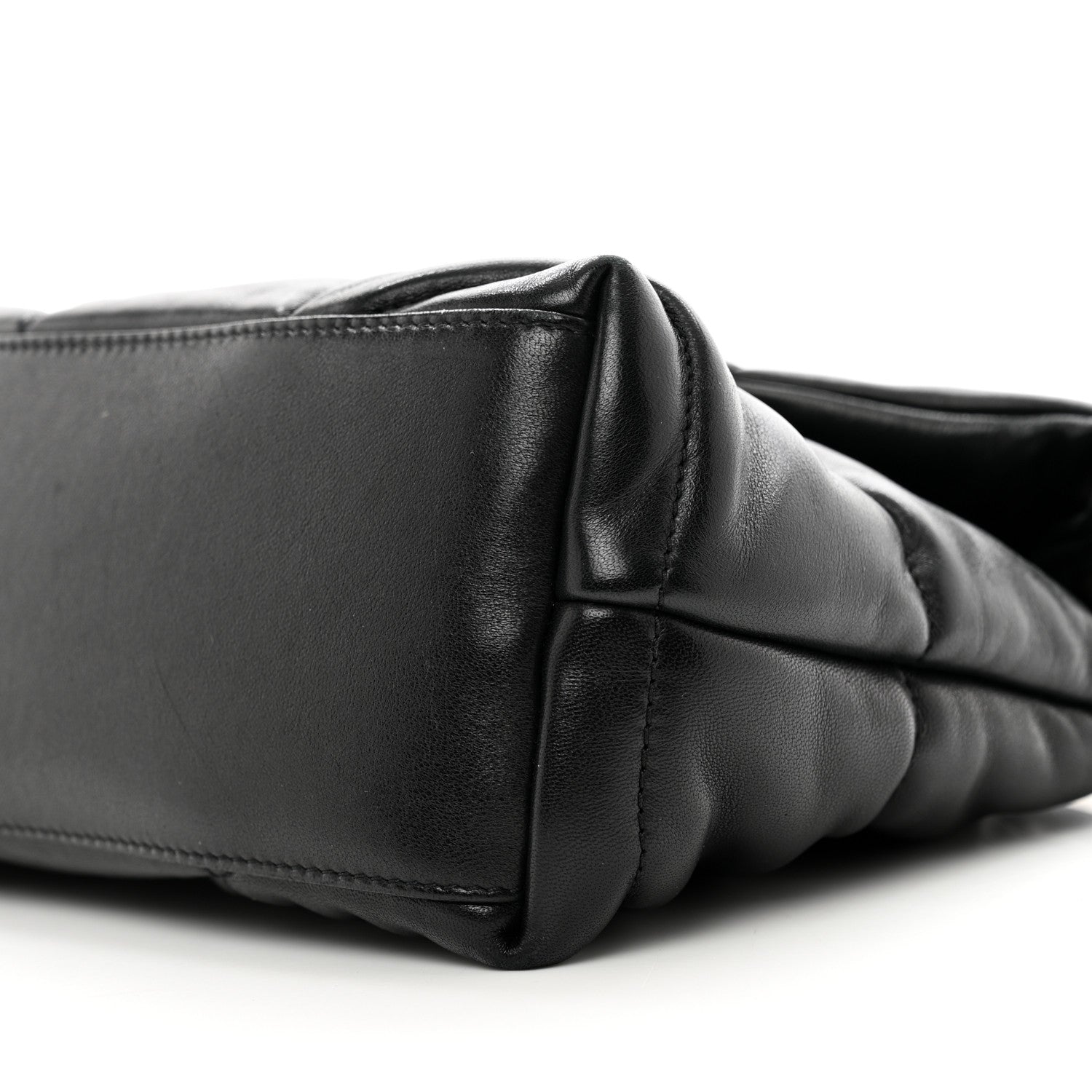 Saint Laurent Lambskin Quilted Small Loulou Puffer Monogram Chain Satchel Black 10 of 10