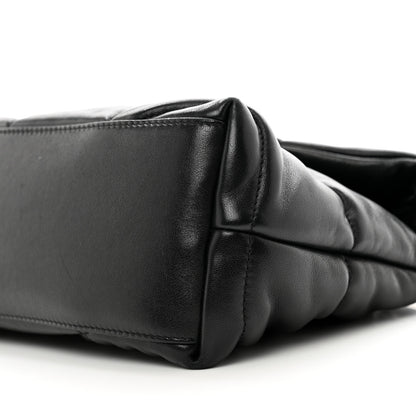 Saint Laurent Lambskin Quilted Small Loulou Puffer Monogram Chain Satchel Black 10 of 10