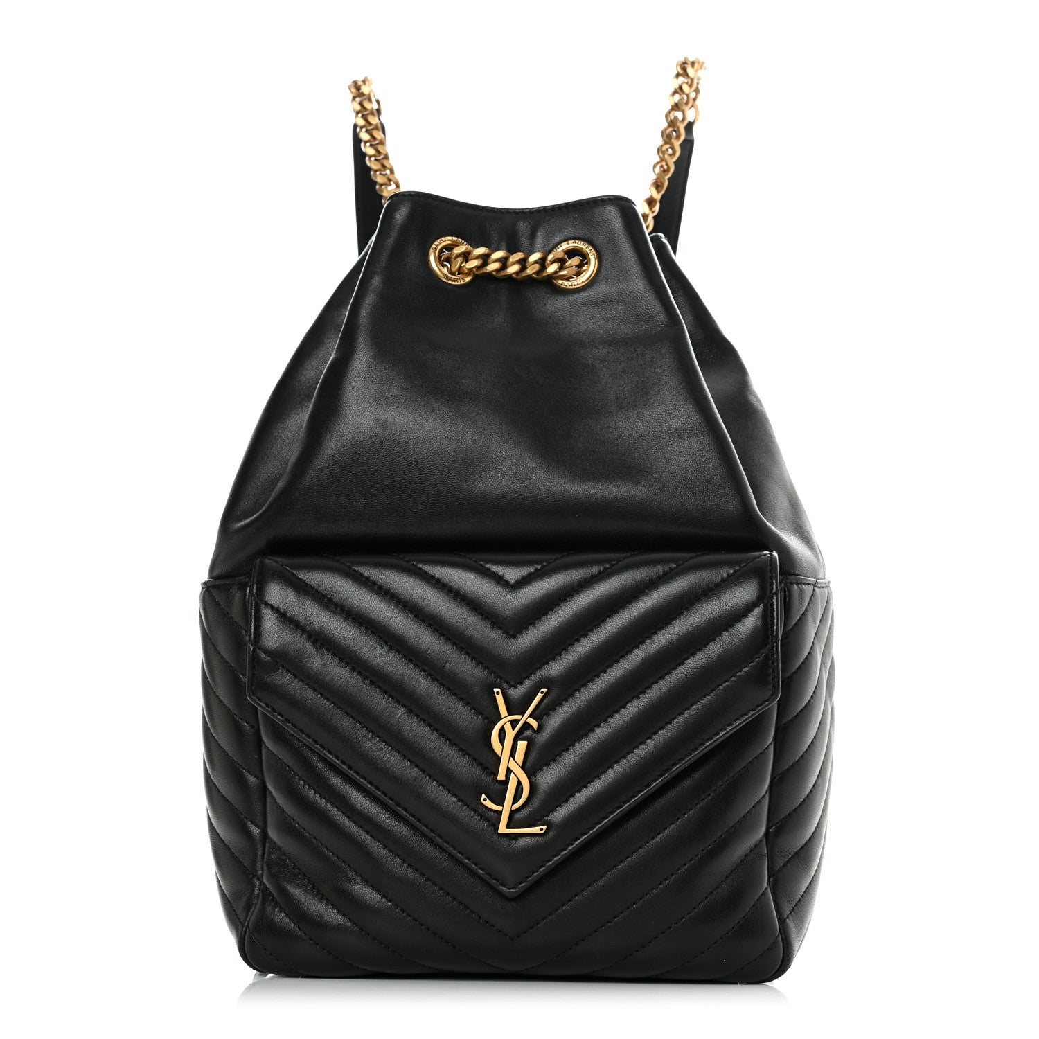 Saint Laurent Lambskin Matelasse Monogram Joe Backpack Black 1 of 11