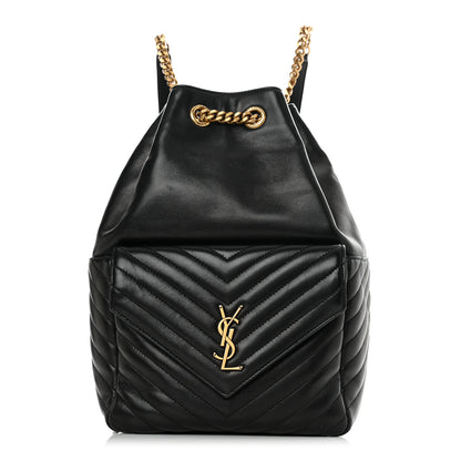Saint Laurent Lambskin Matelasse Monogram Joe Backpack Black 1 of 11