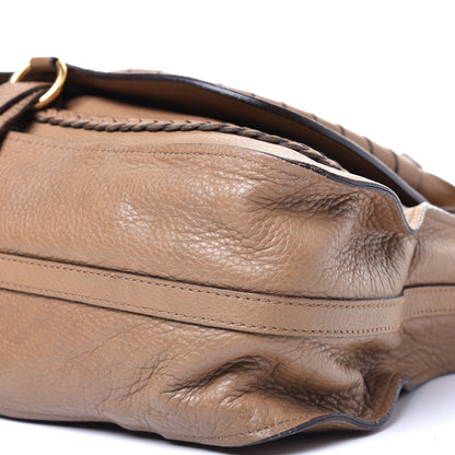 Chloe Calfskin Braided Medium Marcie Satchel Nut 8 of 10