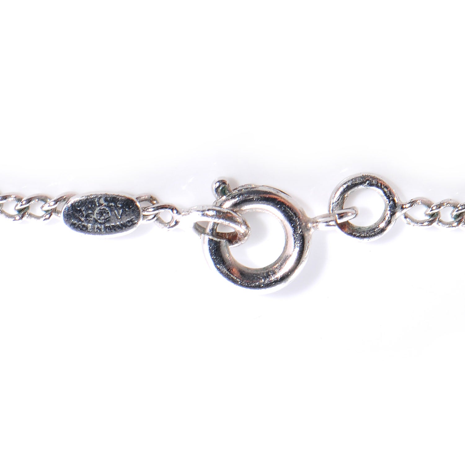 Chanel Swarovski Crystal CC Necklace Silver 3 of 5
