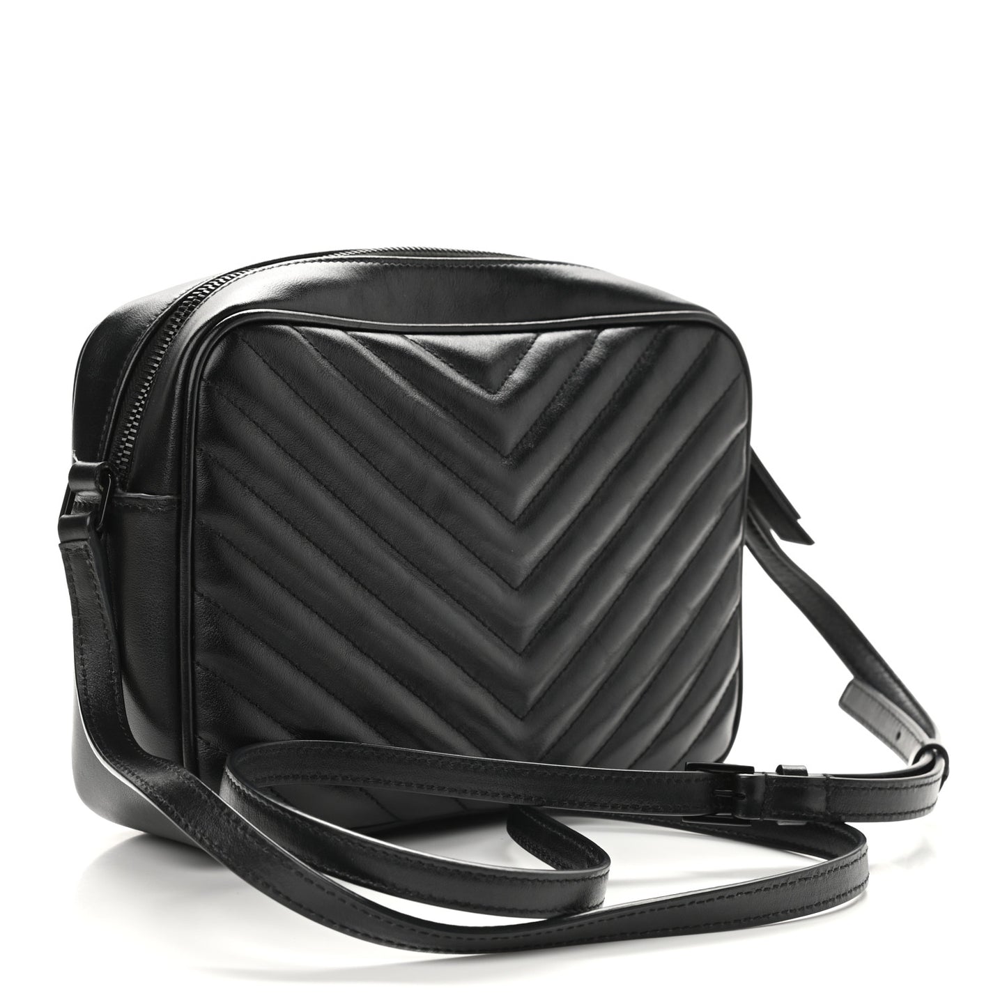 Calfskin Matelasse Monogram Lou Camera Bag Black