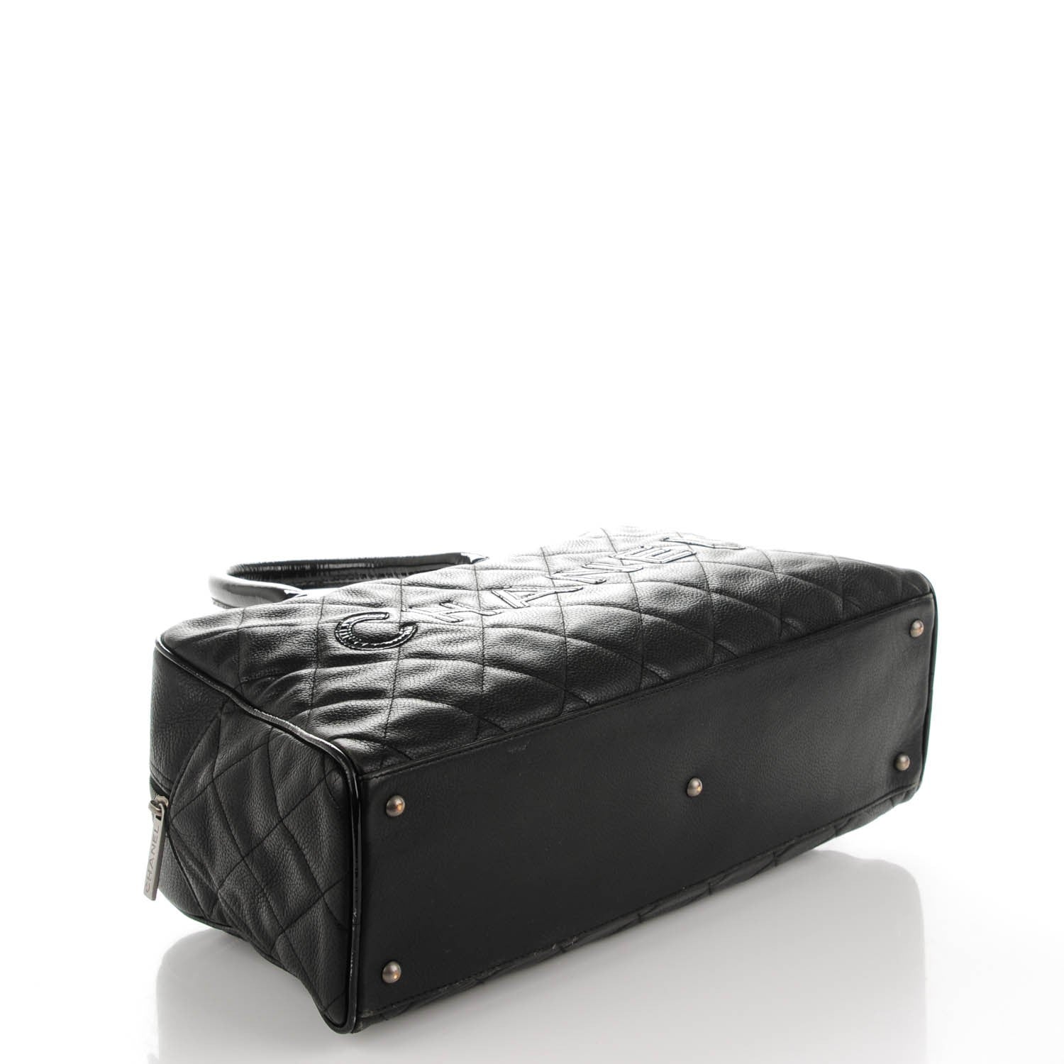 Chanel Calfskin Quilted Large Bowler Black 4 of 9
