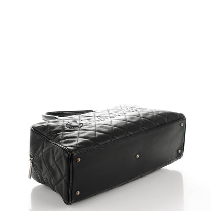 Chanel Calfskin Quilted Large Bowler Black 4 of 9