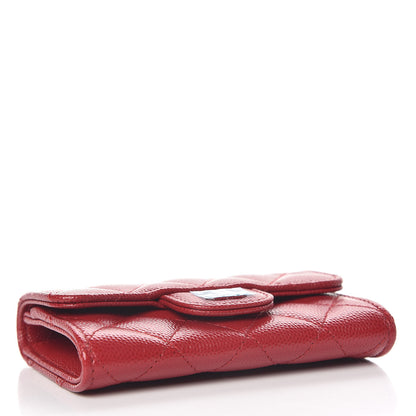 Chanel Caviar Quilted Flap ard Holder Dark Red 4 of 9