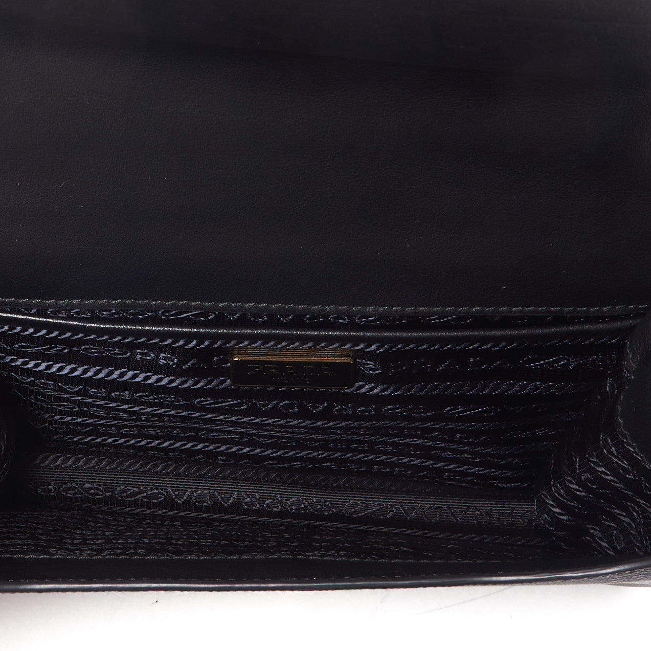 Saffiano Chain Shoulder Bag Black