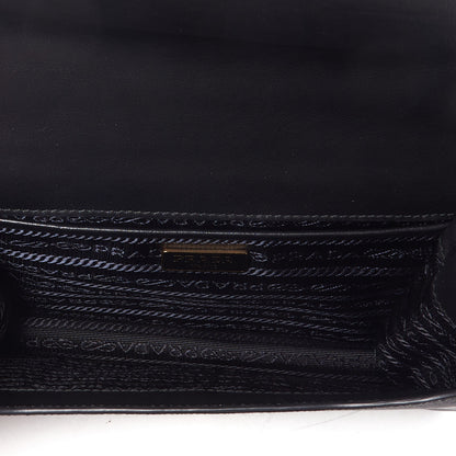 Prada Saffiano Chain Shoulder Bag Black 6 of 8
