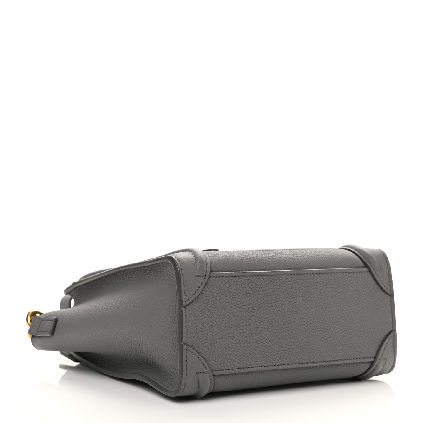 Drummed Calfskin Nano Luggage Kohl