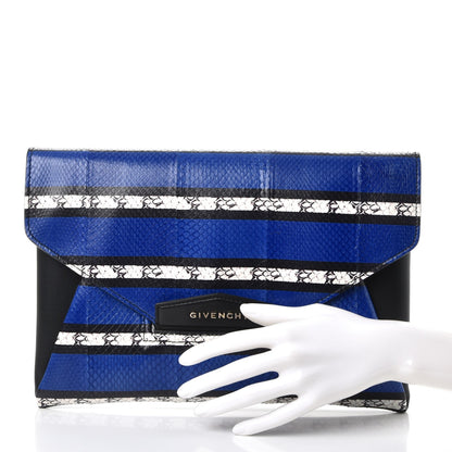 Givenchy Calfskin Ayers Antigona Envelope Clutch Blue 2 of 7