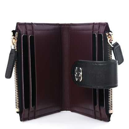 Chanel Caviar Quilted Compact Zipped Pocket Wallet Black 5 of 8