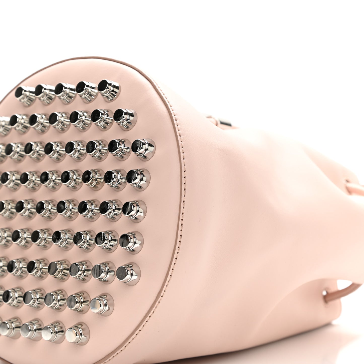 Pebbled Lambskin Diego Bucket Bag Pink