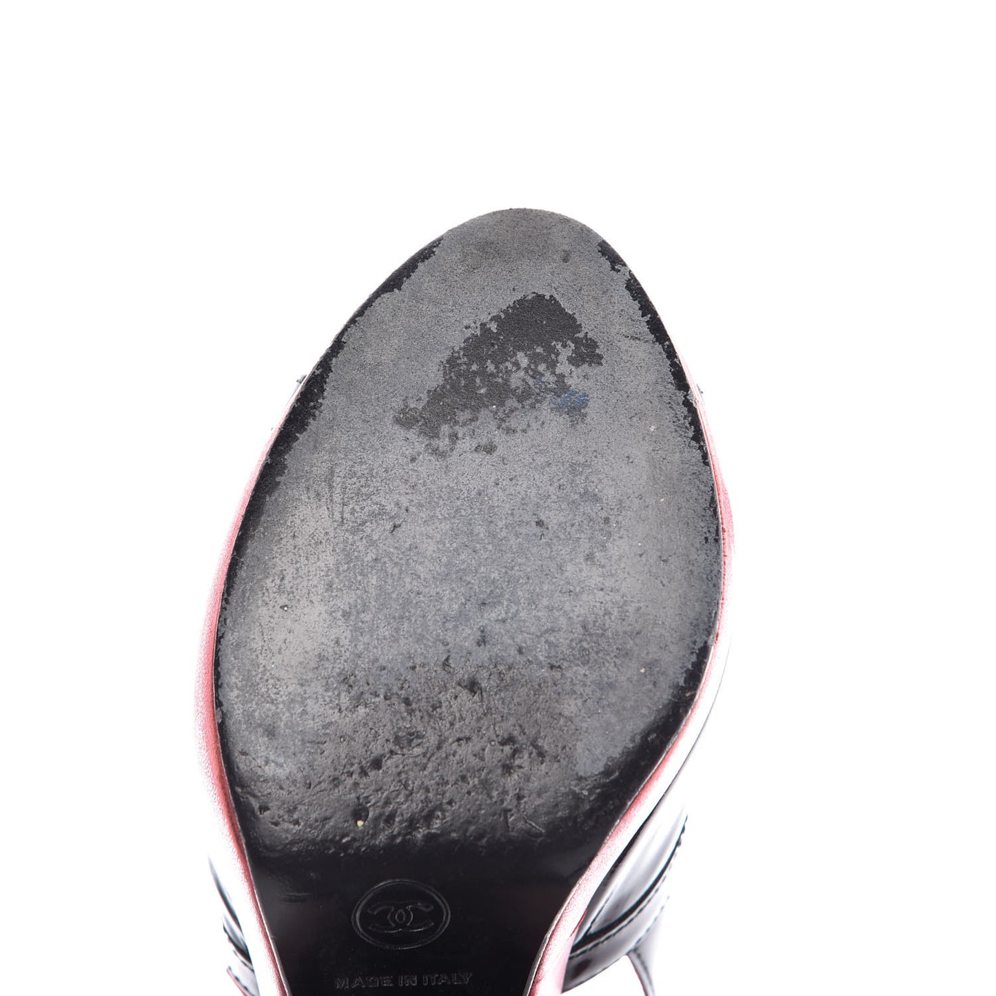 Patent Wedge Sandals 37 Black Red
