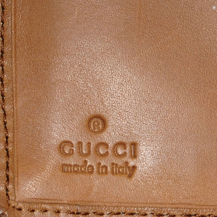 Leather Monogram Web Continental Wallet Tan