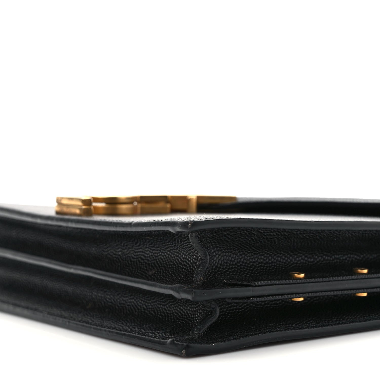 Saint Laurent Grain De Poudre Monogram Cassandra Clasp Bag Black Rouge Legion 8 of 9