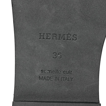 Hermes Calfskin Giulia Sandals 36 Black 8 of 12