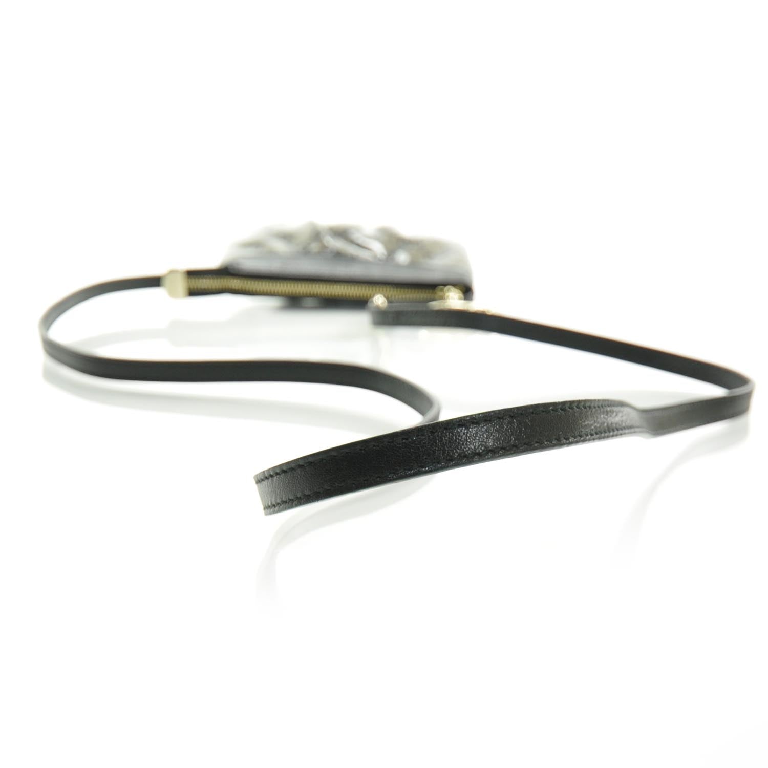 Gucci Crystal Monogram Small Flat Messenger Crossbody Navy 5 of 11