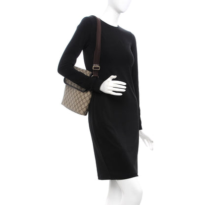Gucci GG Plus Monogram Small Flap Messenger Bag Beige Dark Brown 2 of 7